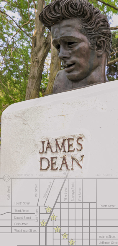 James Dean Trail Map
