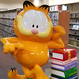 Bookworm Garfield, Garfield Trail, Marion Public Library