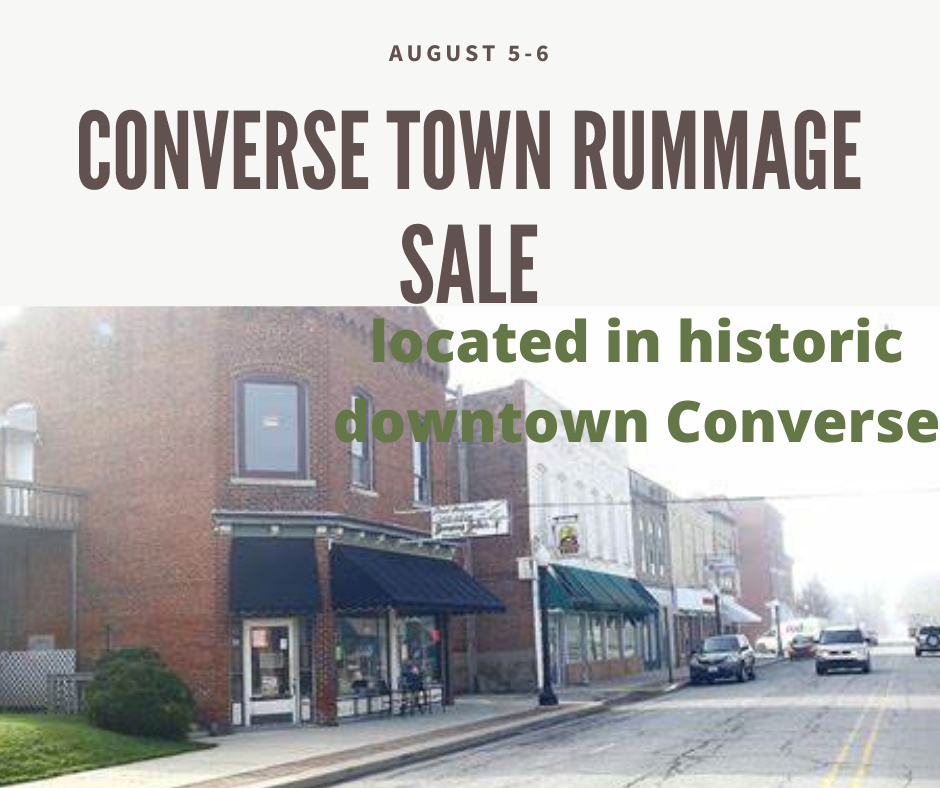 Downtown Converse, Converse Indiana, Town rummage, grant county Indiana